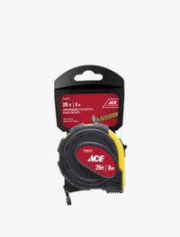 ACE TAPE MEASURE SINGLE STOP RBR GRIP 8M