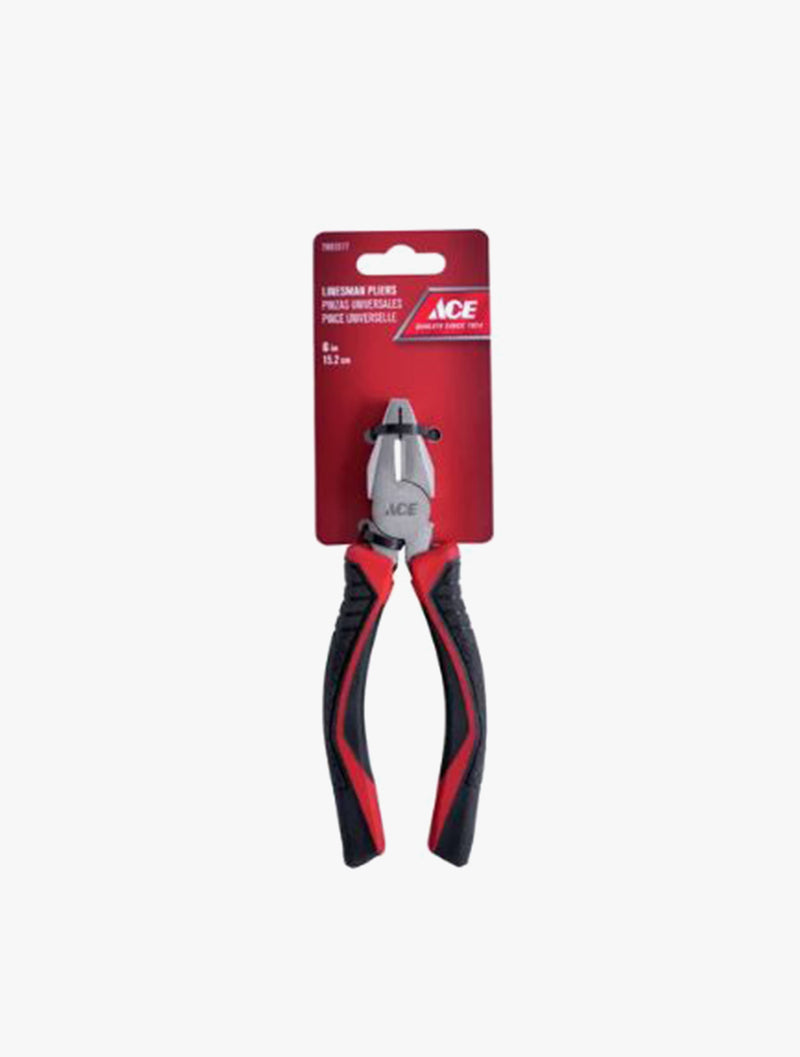 ACE LINESMAN PLIERS TPR GRIP HANDLE 15CM
