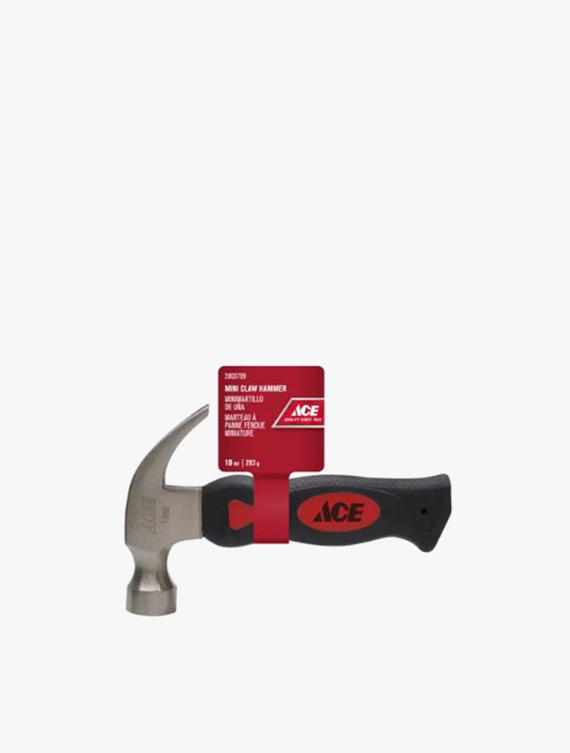 ACE MINI CLAW HAMMER TPR HANDLE 10OZ