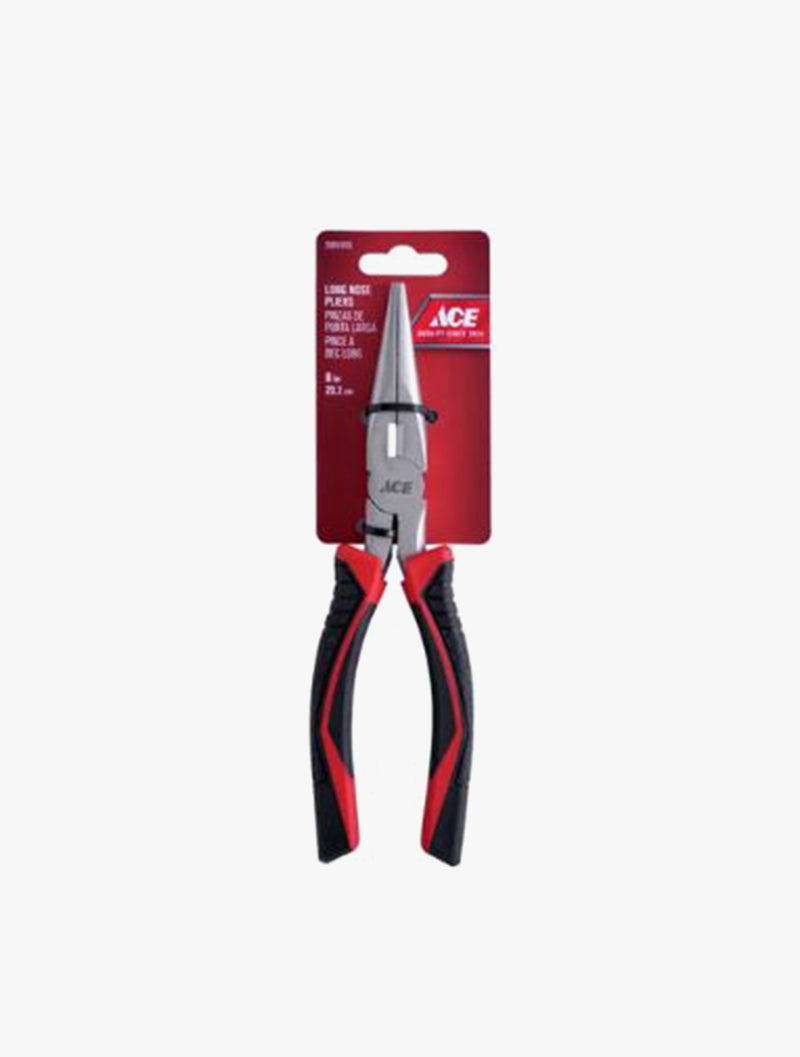 ACE LONG NOSE PLIER TPR GRIP HANDLE 20CM