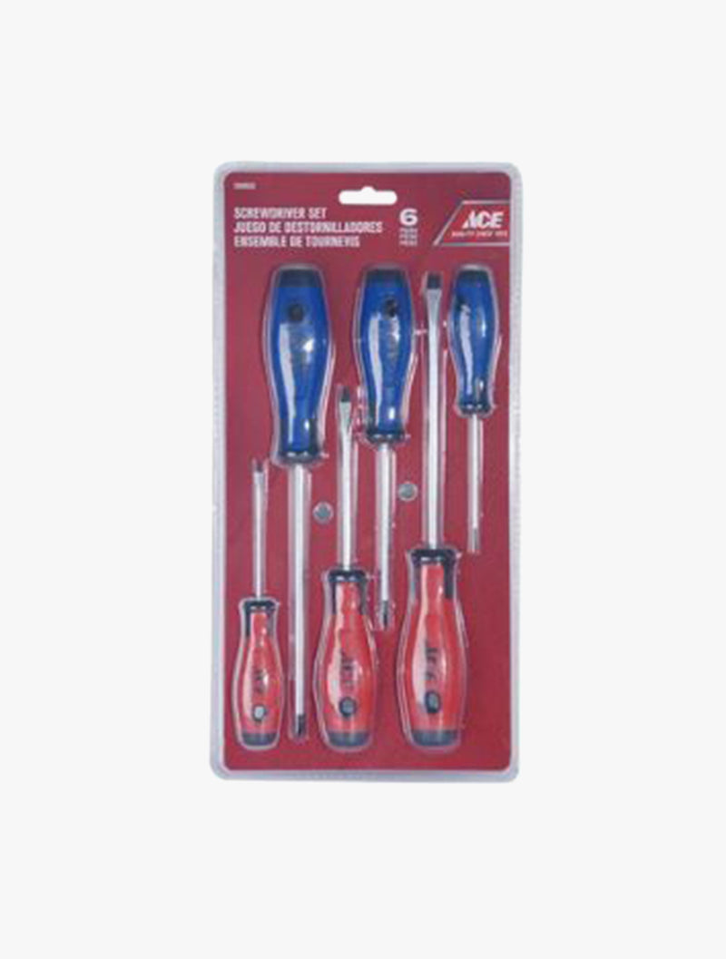 ACE SCREWDRIVERS SET CUSHION GRIP 6S