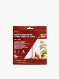 ACE P SHAPE RUBBER STRIP SEAL WHITE 5.2M