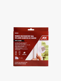 ACE E SHAPE RUBBER STRIP SEAL WHITE 5.2M