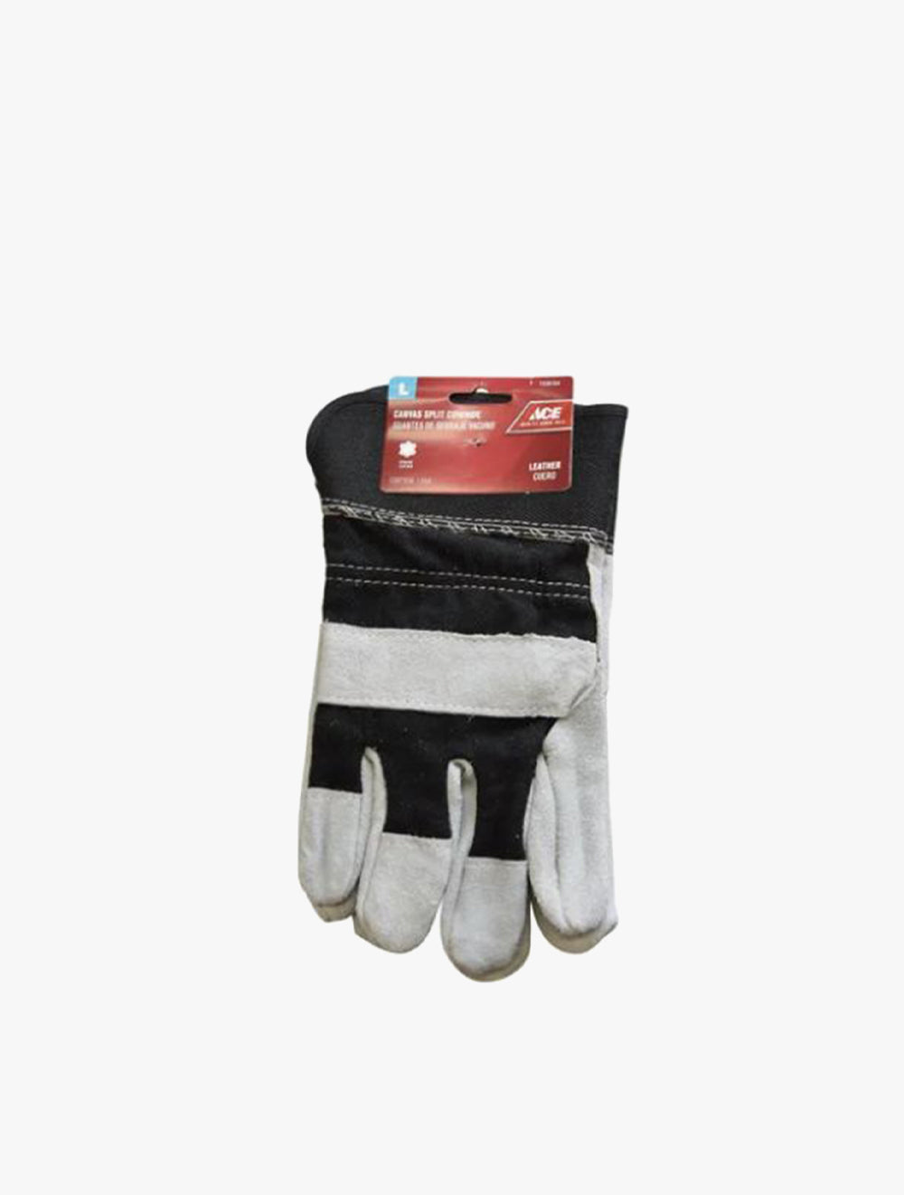ACE CANVAS SPLIT COWHIDE WORK GLOVES L