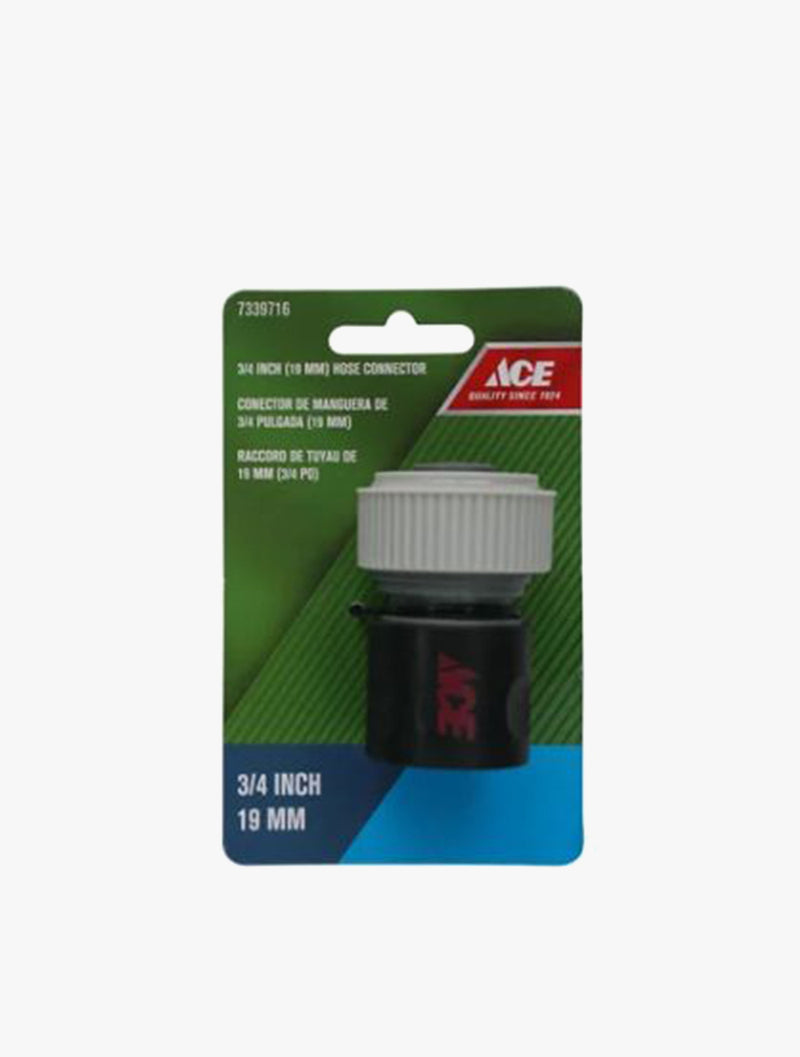 ACE HOSE CONNECTOR FEMALE PLASTIC 1.9CM