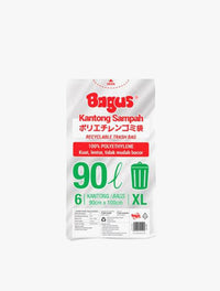 BAGUS TRASHBAG ASSORTED 90L(90X100CM) 6S