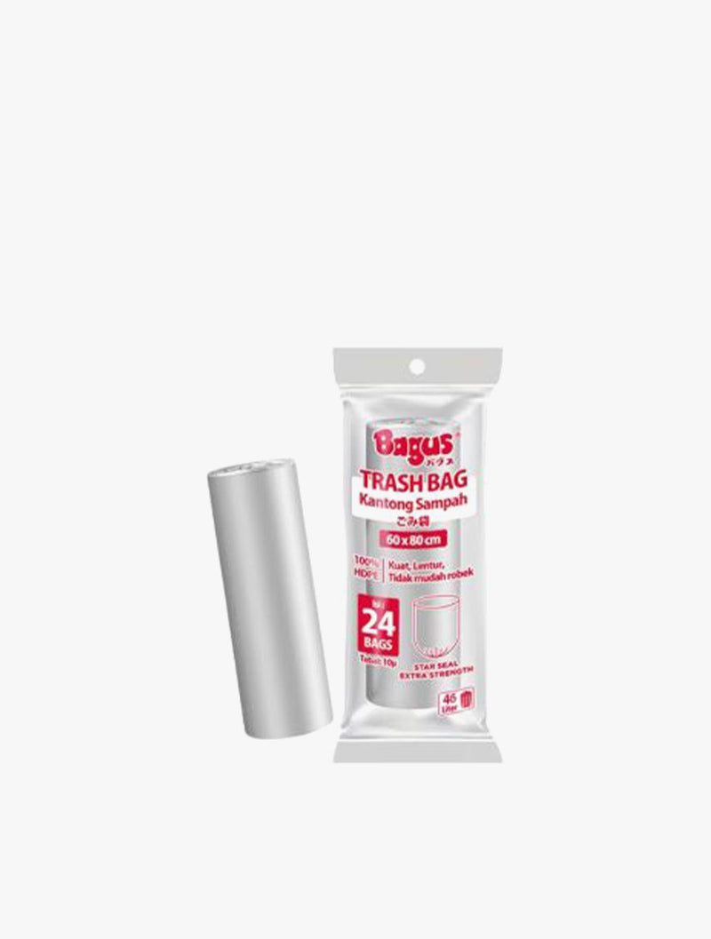 BAGUS TRASHBAG ROLL ASSORTED 60X80CM 24S