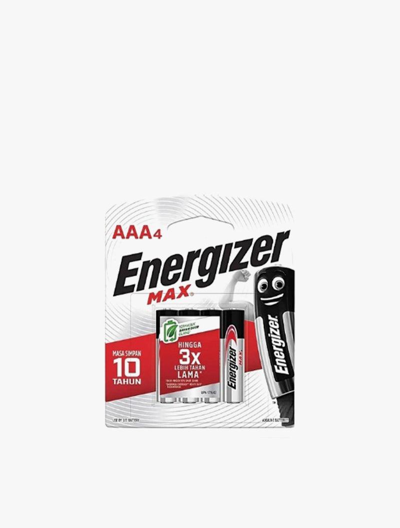 ENERGIZER BATT ALKALINE MAX E92 AAA 4S
