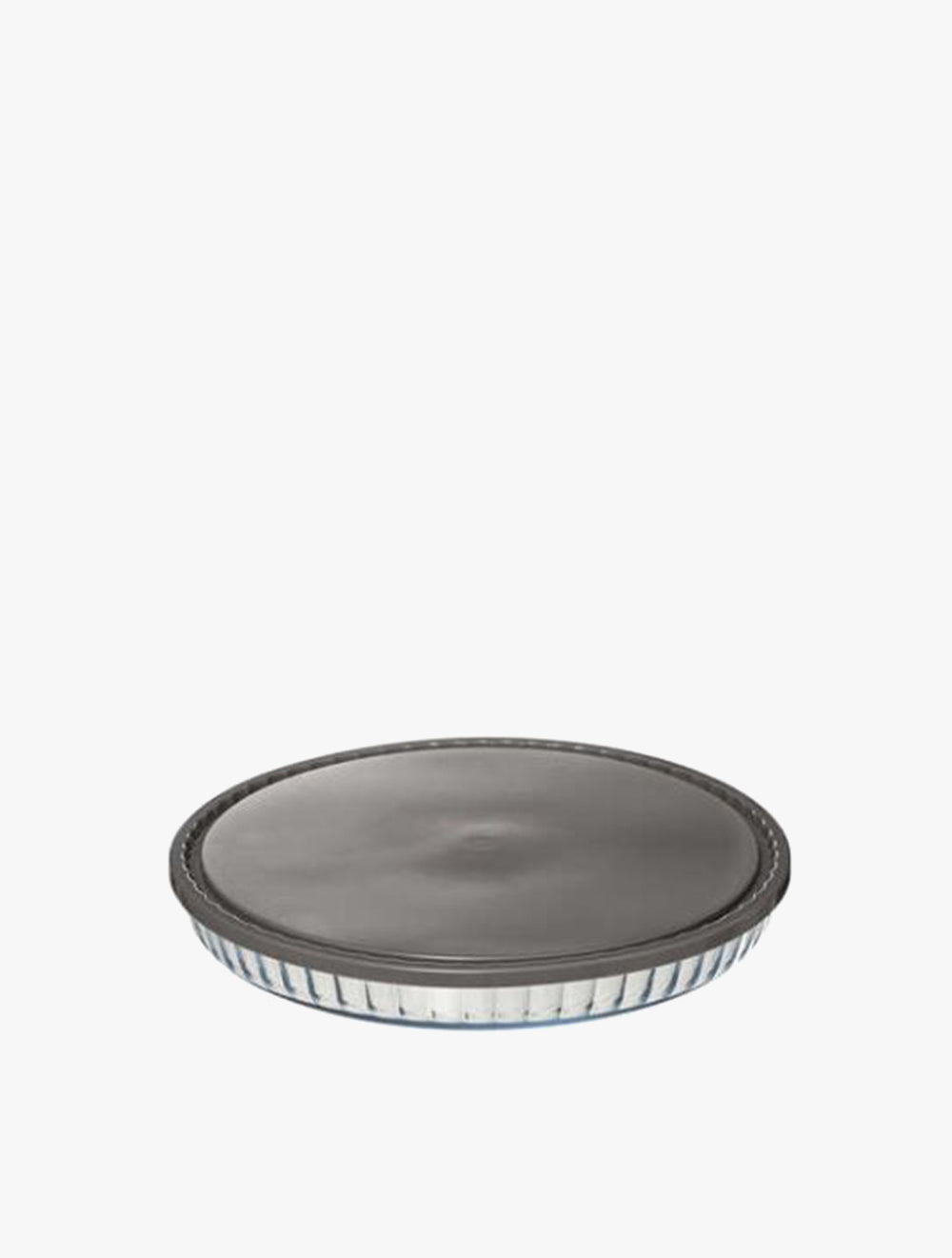 FSS KEEPEAT PIE DISH W/ LID GLASS 30CM