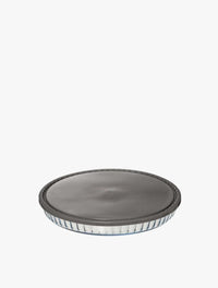 FSS KEEPEAT PIE DISH W/ LID GLASS 30CM
