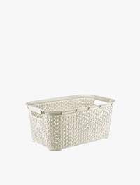 LIVACC RATTAN BASKET WHITE 15L