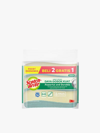 3M SCOTCH-BRITE SABUT SPONS HIJAU 3 PAD