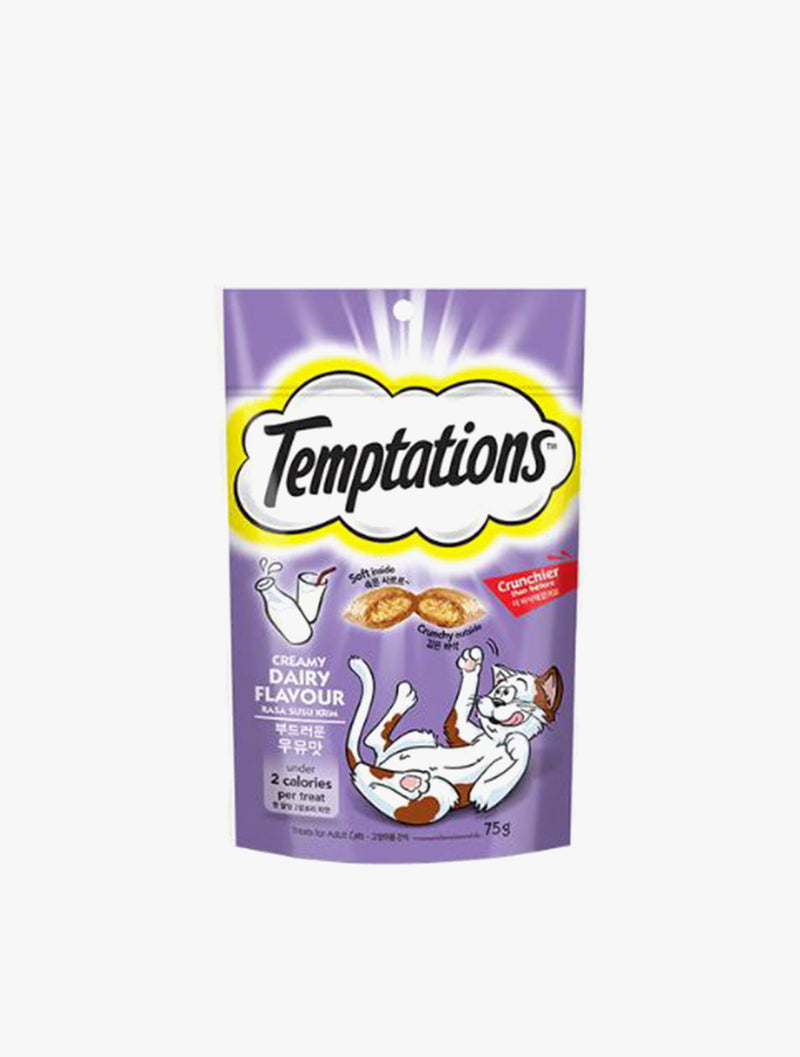 TEMPTATIONS POCKETS DAIRY 75G