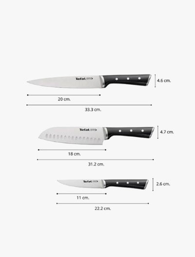 TEFAL ICE FORCE SET 3 KNIVES