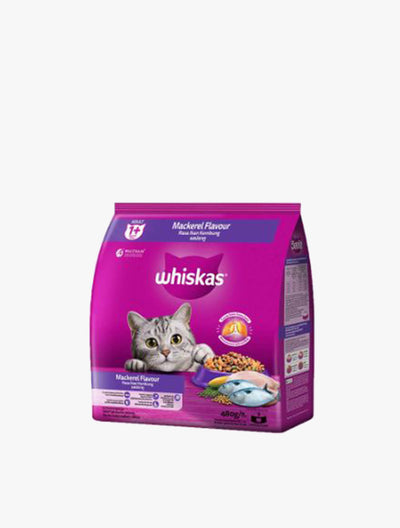 WHISKAS DRY CORE MACKEREL 480G