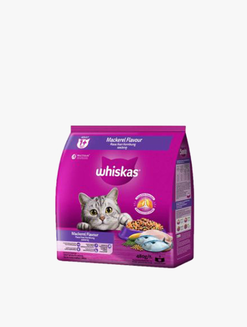 WHISKAS DRY CORE MACKEREL 480G