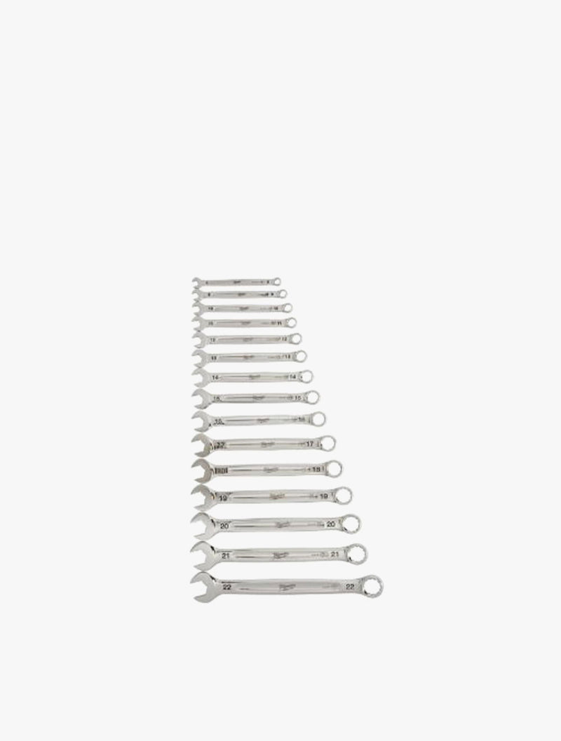 MILWAUKEE COMB WRNCH SET 15 PC MTRC
